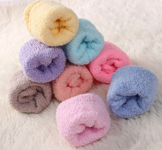 Thermal fuzzy terry socks perfect for winter. 2.50/pair